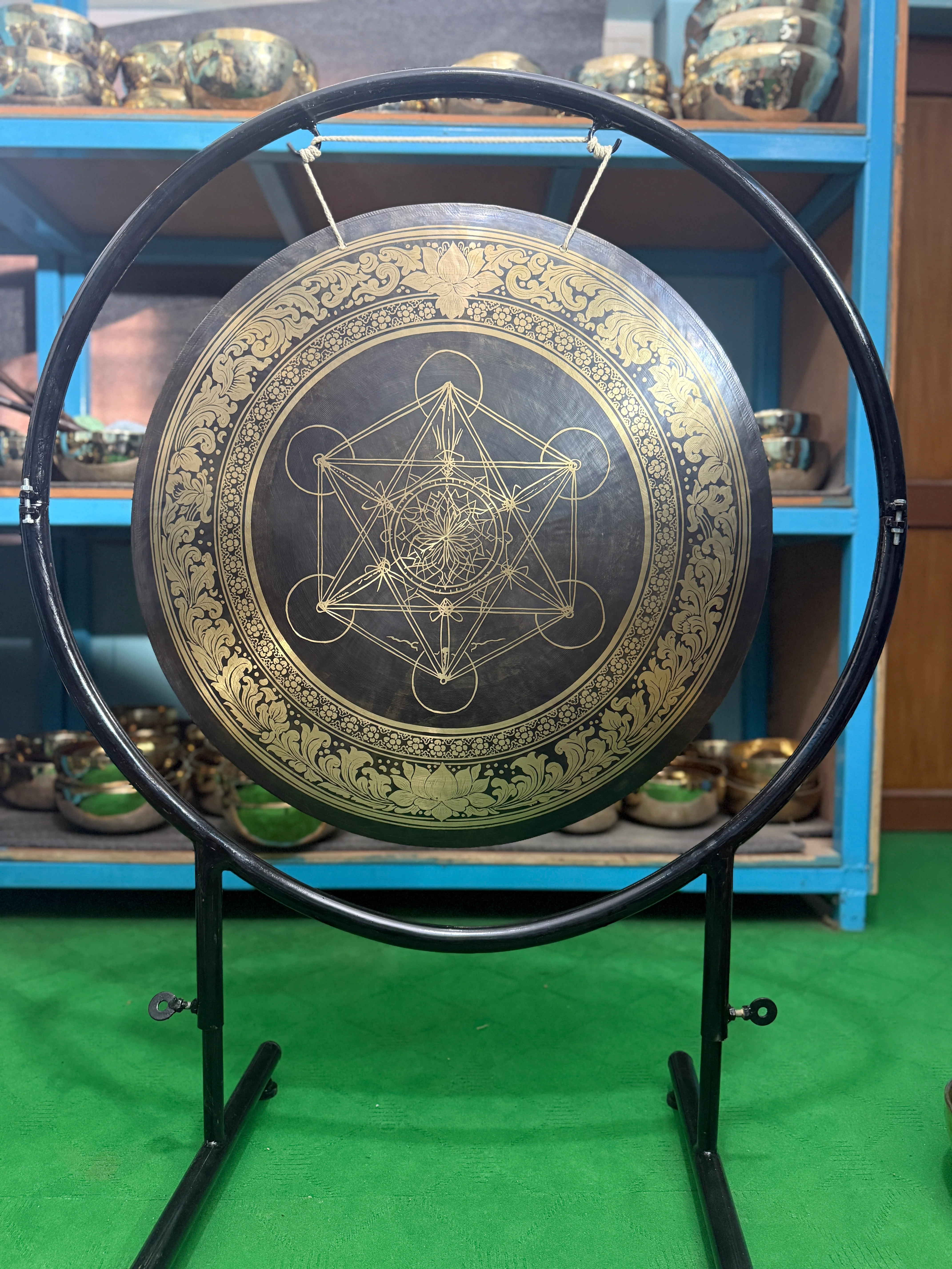 27 Inch Bronze Gong Handmade In Nepal One of One 0005 - Image 11