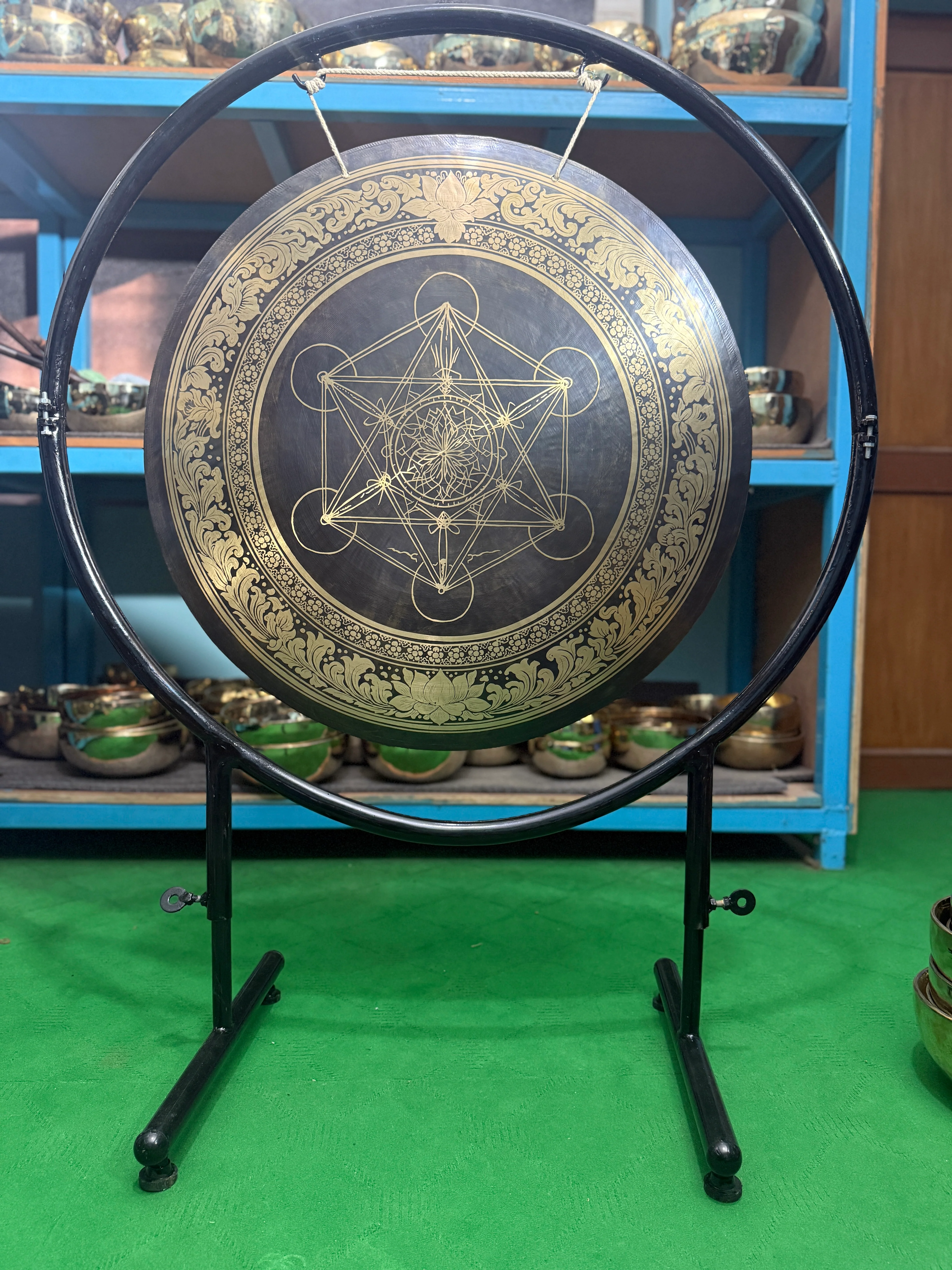 27 Inch Bronze Gong Handmade In Nepal One of One 0005 - Image 12