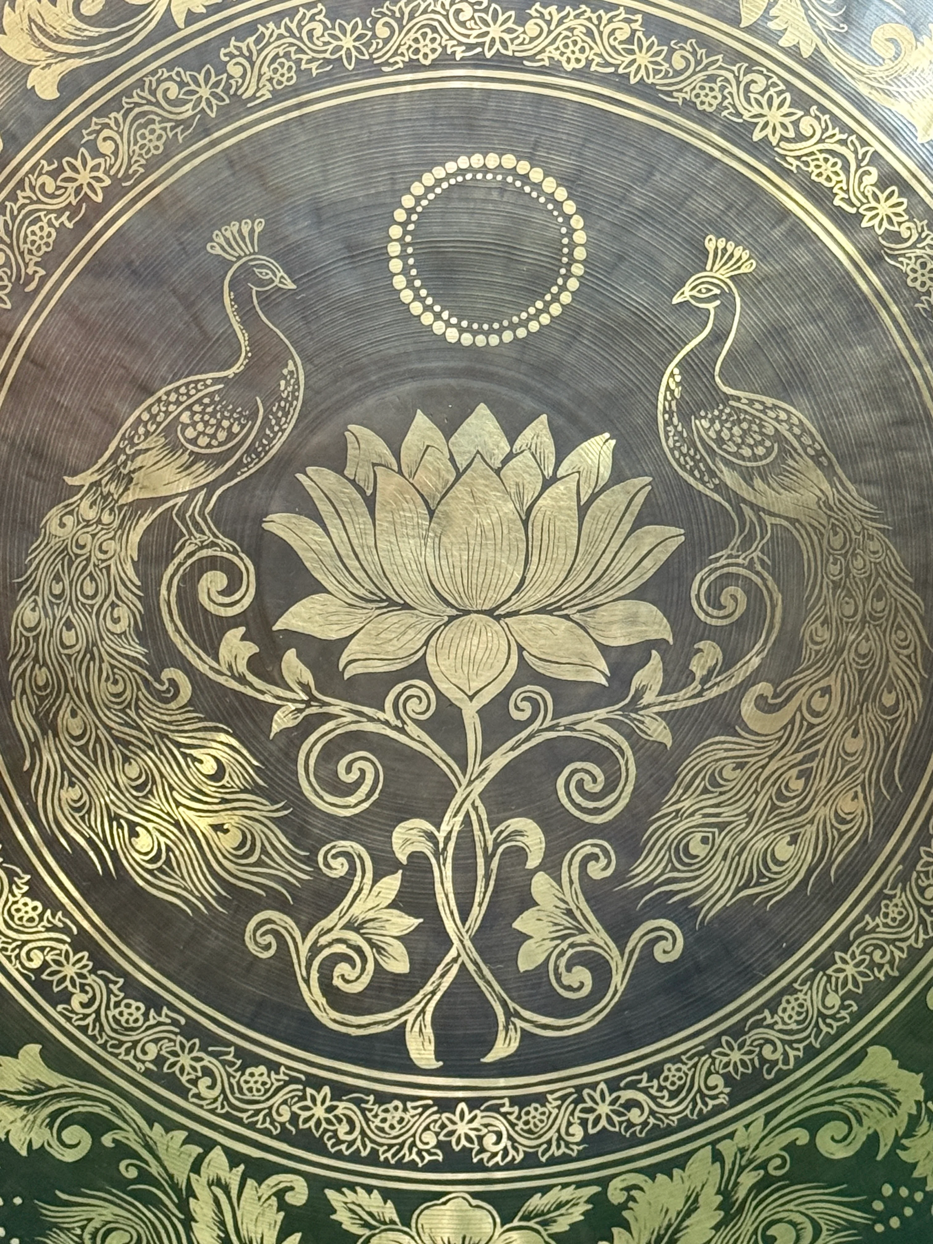 27 Inch Bronze Gong Handmade In Nepal One of One 0007 - Image 12