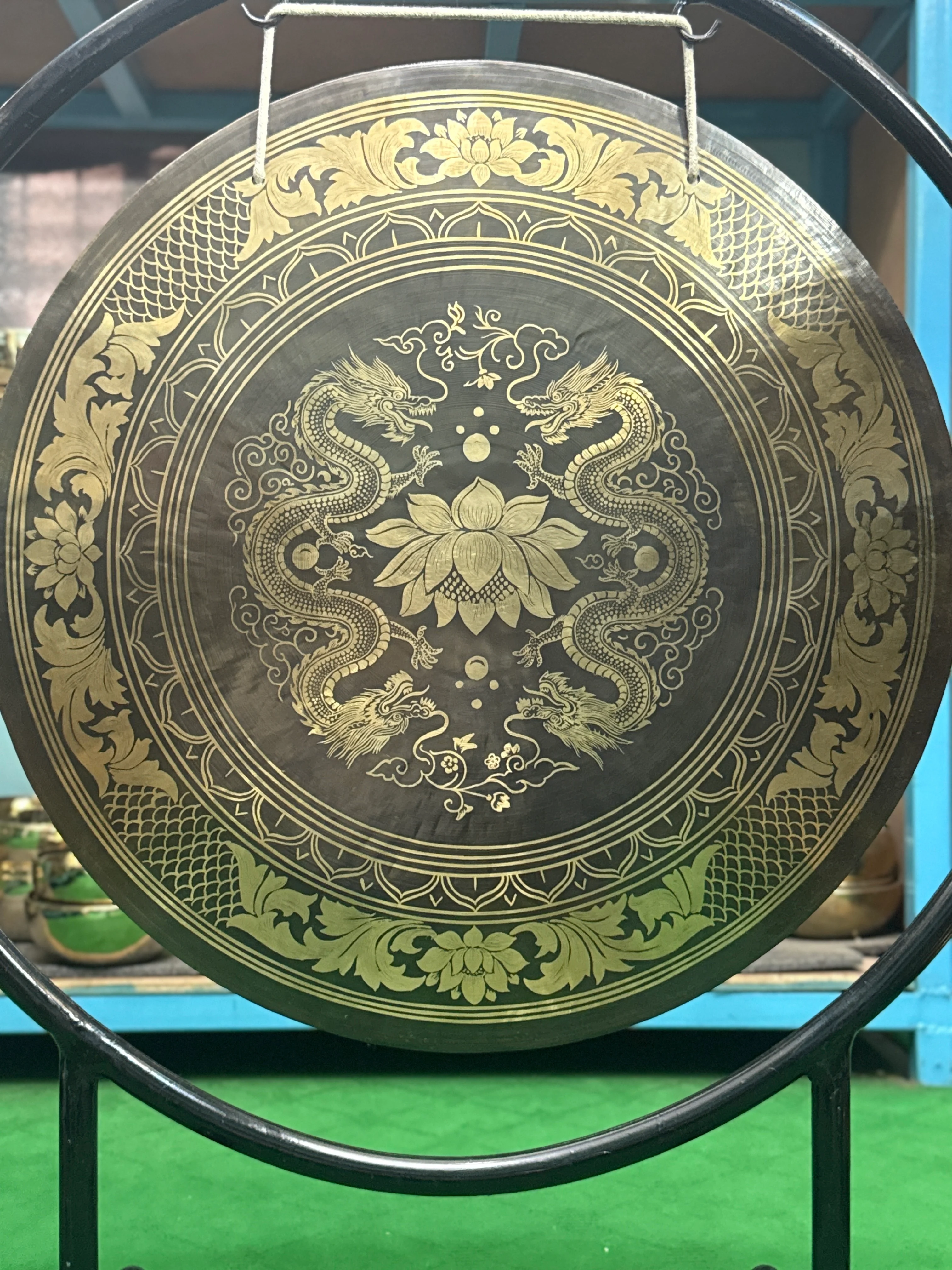 27 Inch Bronze Gong Handmade In Nepal One of One 0013 - Image 3
