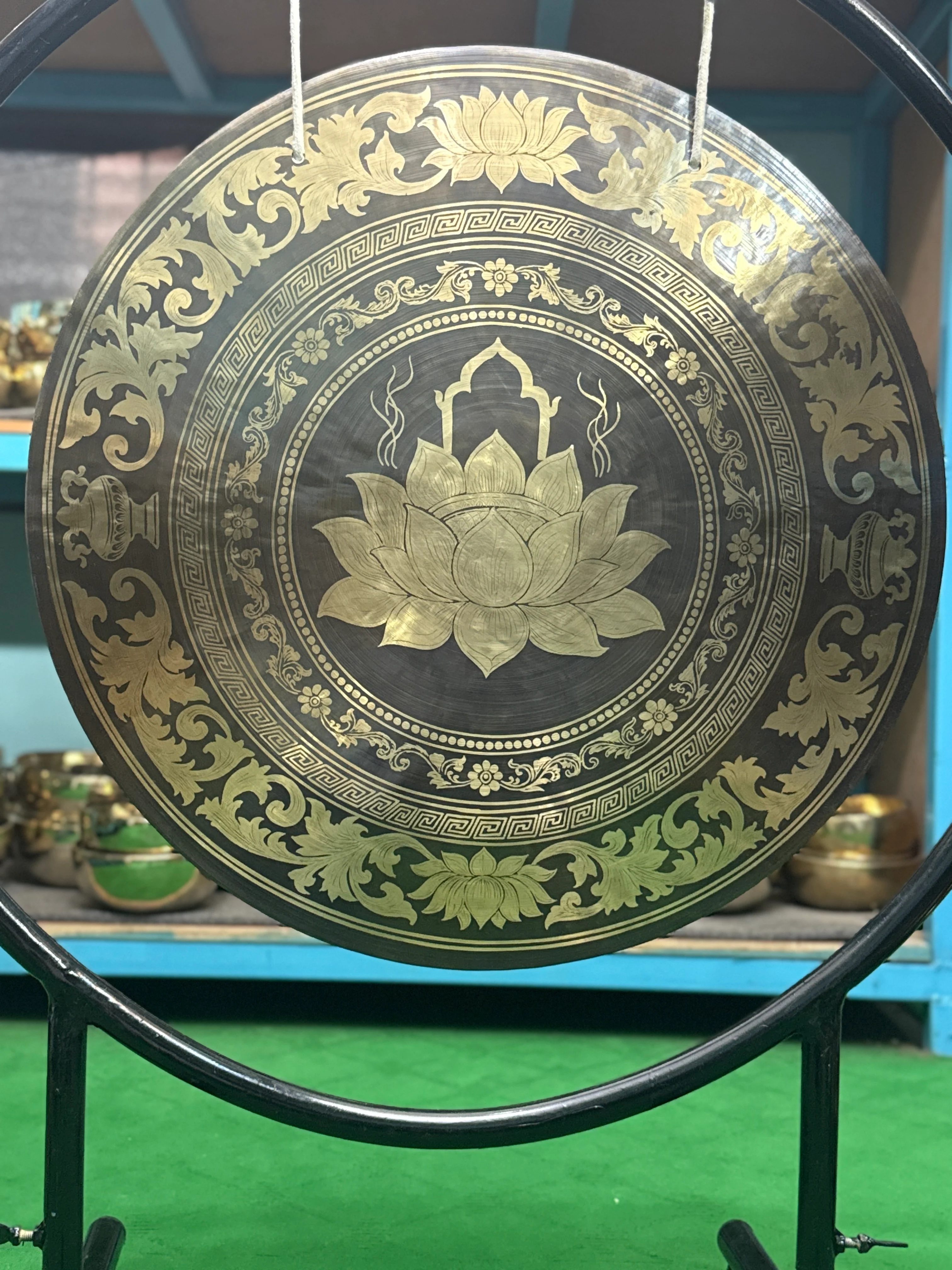 27 Inch Bronze Gong Handmade In Nepal One of One 0014 - Image 7