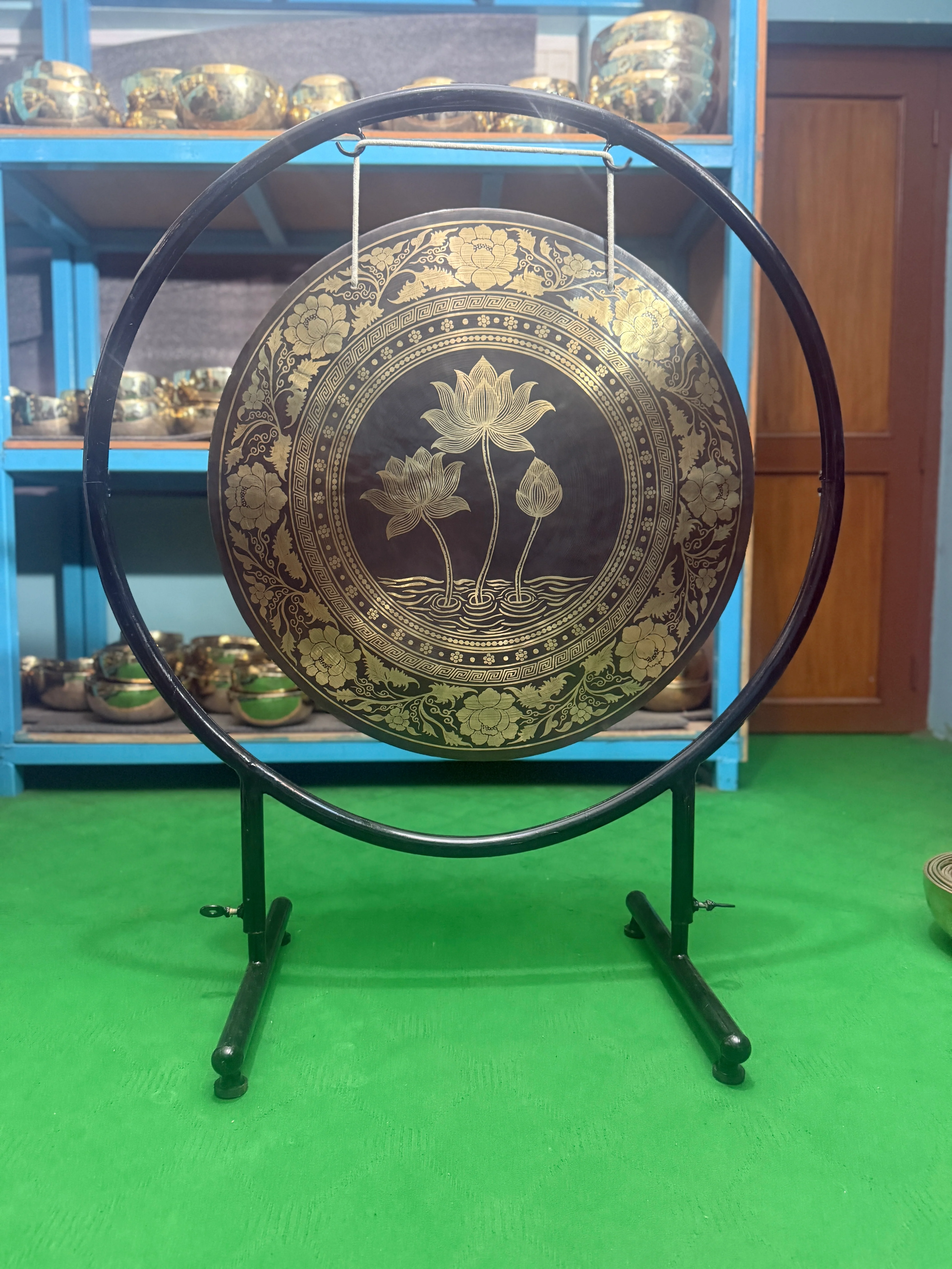 27 Inch Bronze Gong Handmade In Nepal One of One 0017 - Image 14