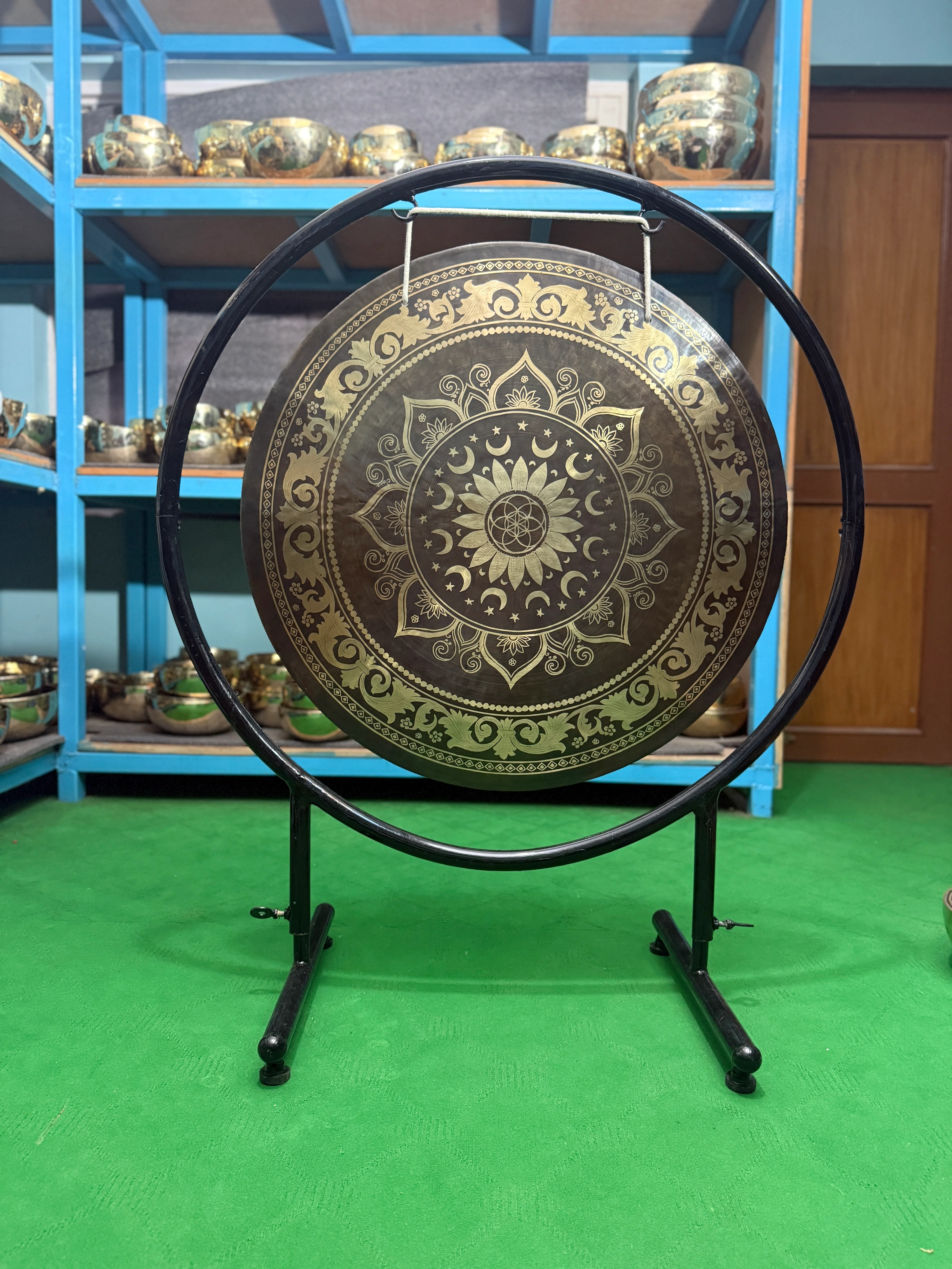 27 Inch Bronze Gong Handmade In Nepal One of One 0018 - Image 15