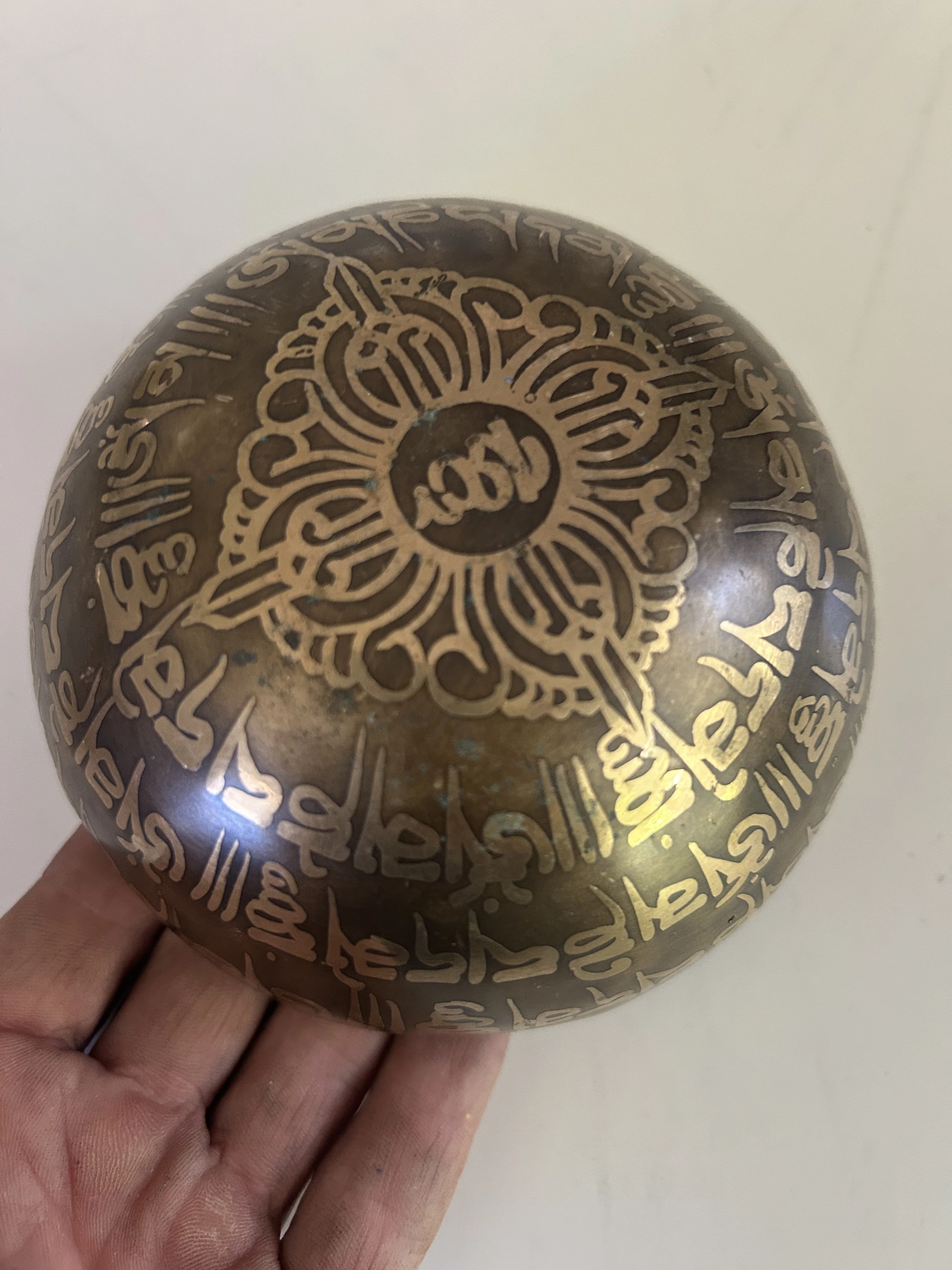 4.75 Inch Bronze A4 One Of A Kind Singing Bowl CUSTOM-0016 - Image 4