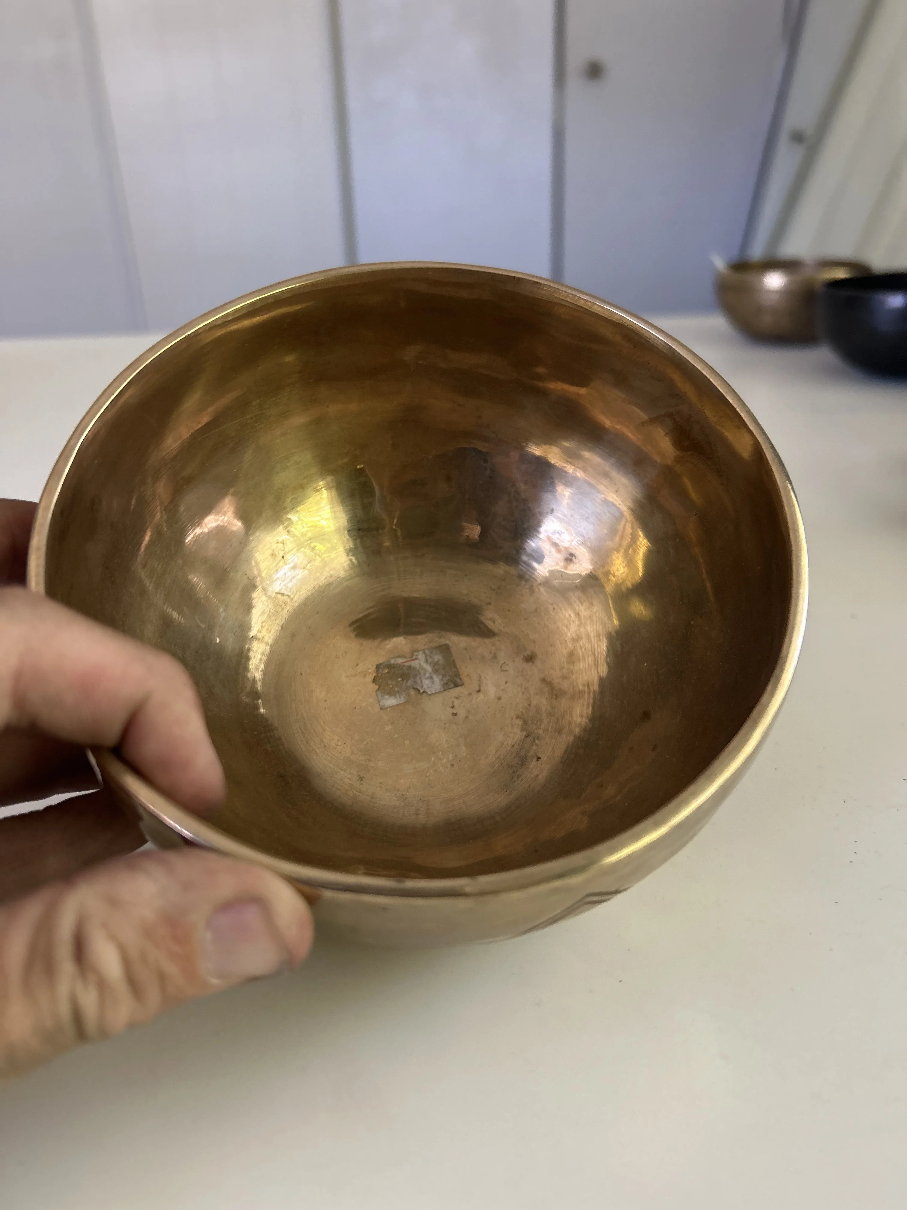5.25 Inch Bronze A Flat 4 One Of A Kind Singing Bowl CUSTOM-0010 - Image 6