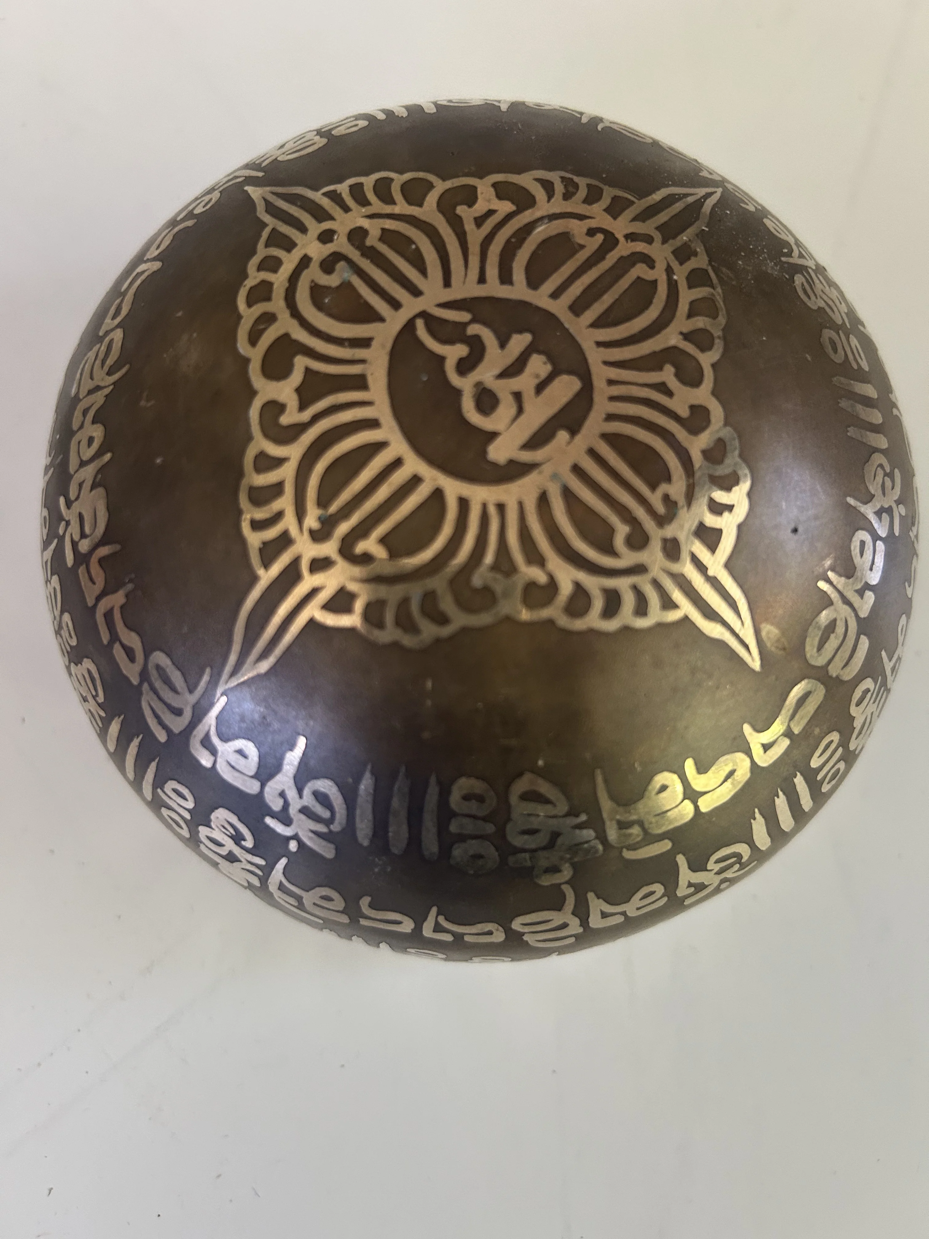 5 Inch Bronze A4 One Of A Kind Singing Bowl CUSTOM-0017 - Image 5