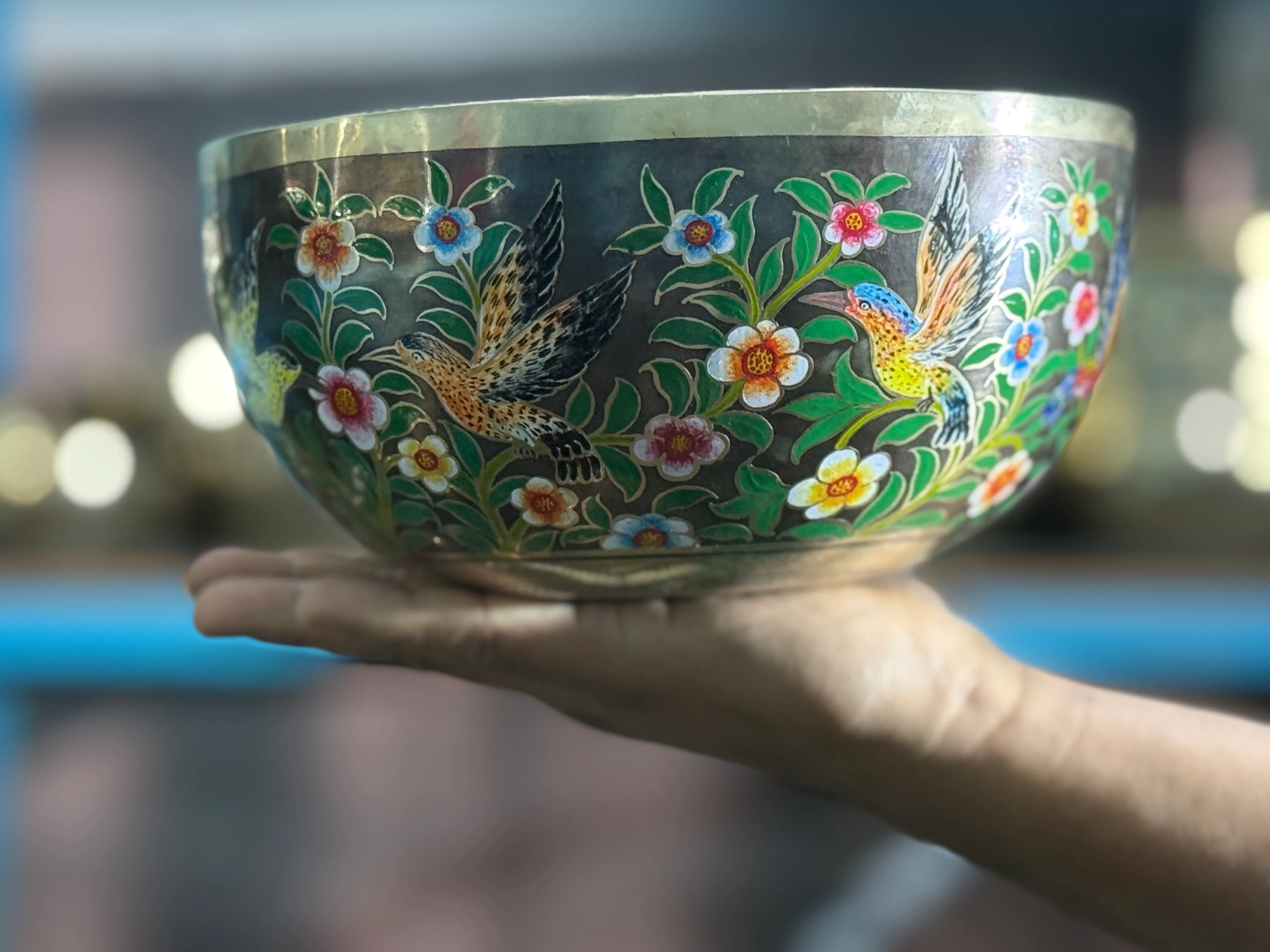 The Hummingbird's Garden. 8.5 Inch Hand-Painted Singing Bowl. Limited Edition Run - Image 50