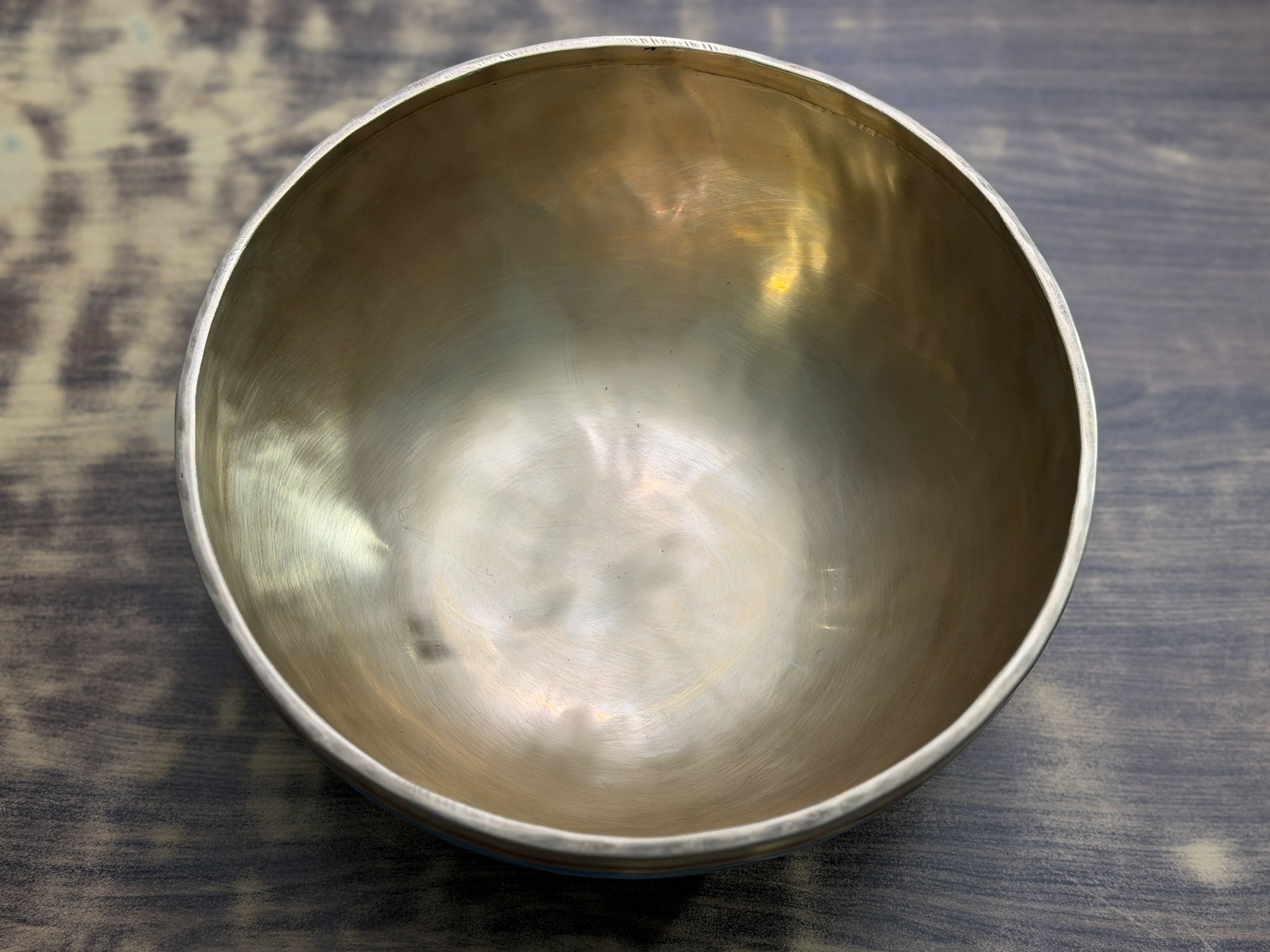 The Himalayans Handpainted Bronze Bowl: 9 Inch Bell Bronze Singing Bowl - Image 6