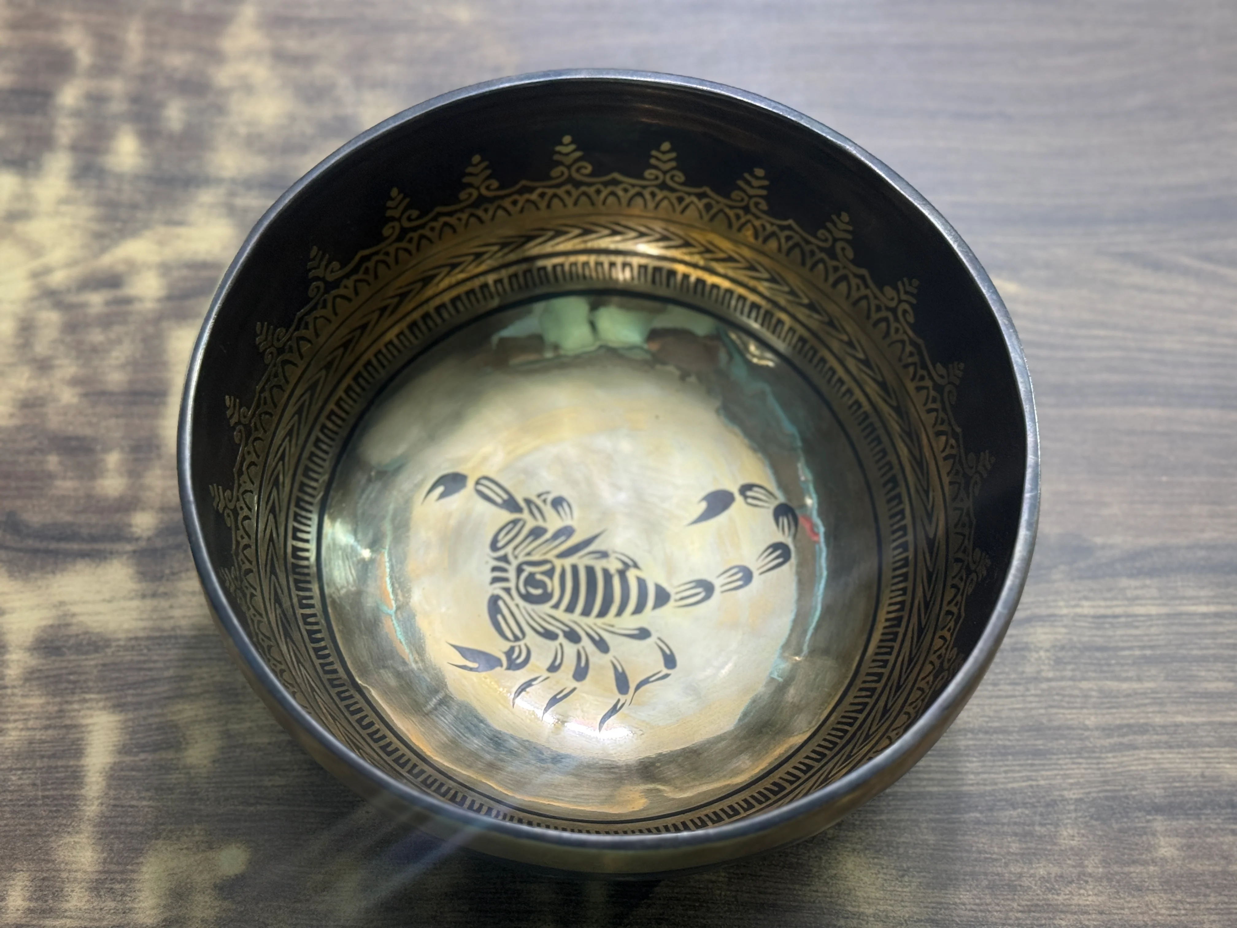 The Scorpio Singing Bowl - 9 inch Large | Handmade In Nepal - Image 10