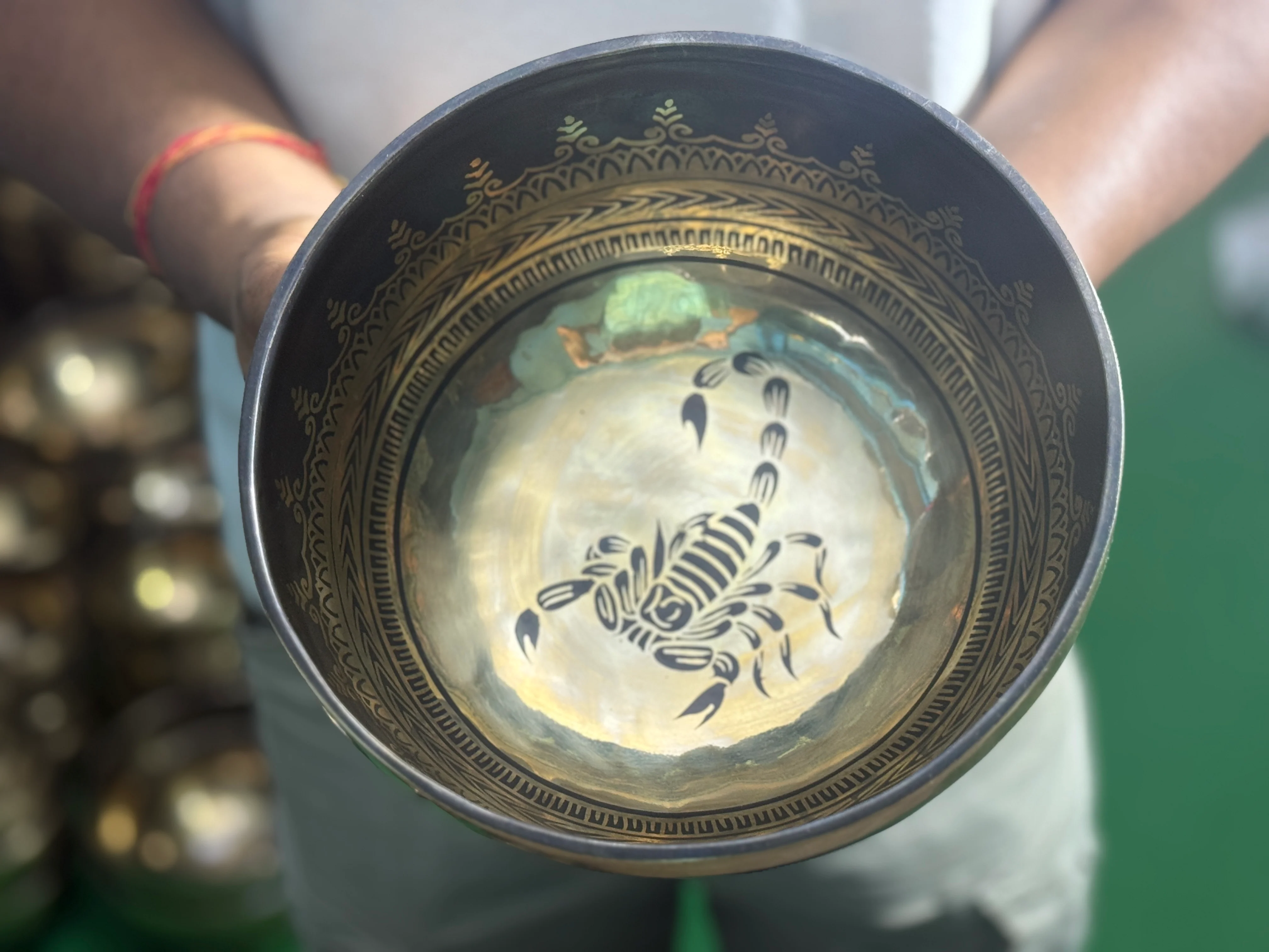 The Scorpio Singing Bowl - 9 inch Large | Handmade In Nepal - Image 28