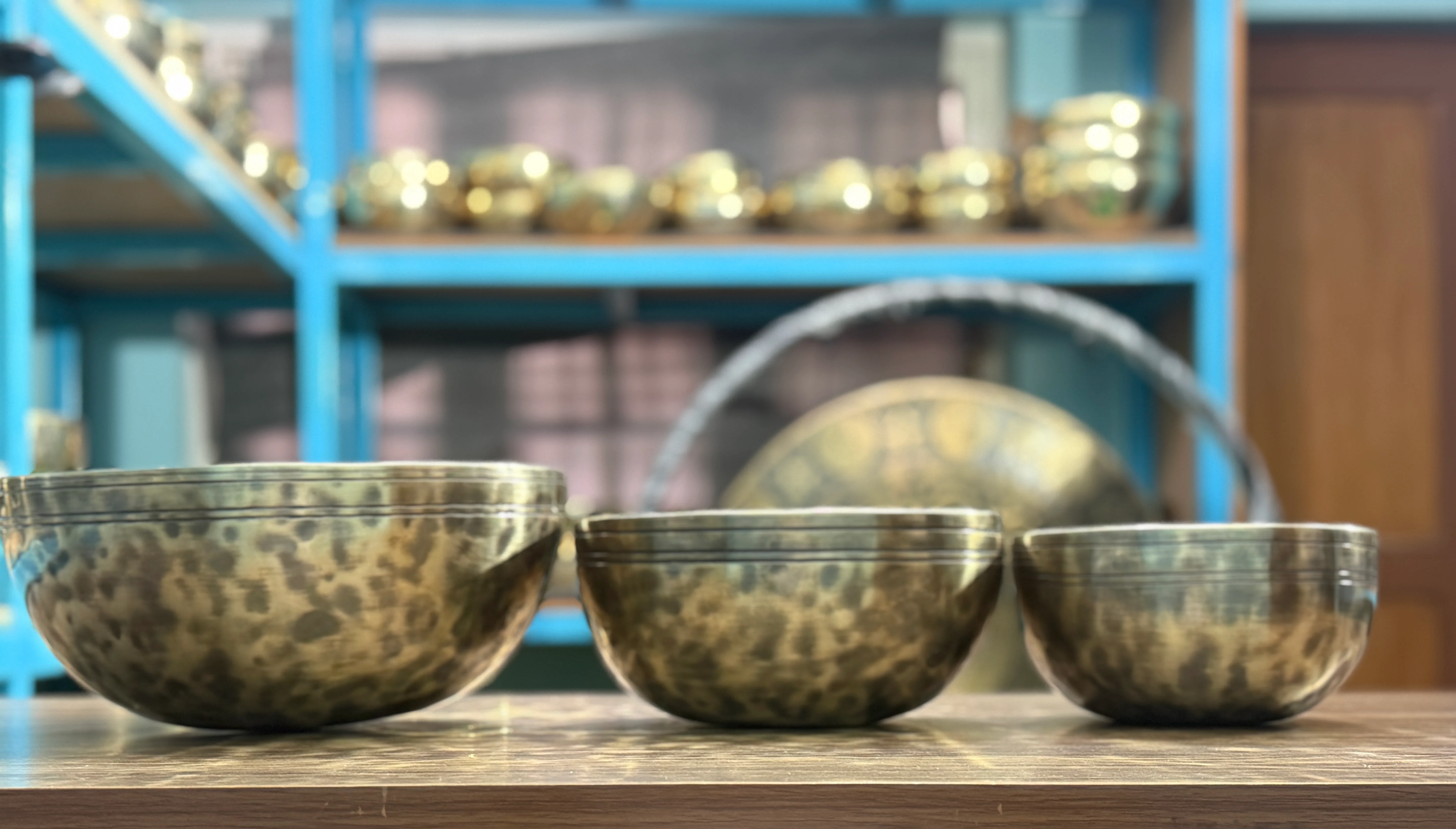 The Ohm Deep Rim Bronze Trio: 12in, 8.5in, 6in Extra Thick Rim Three Bowl Set - Image 14