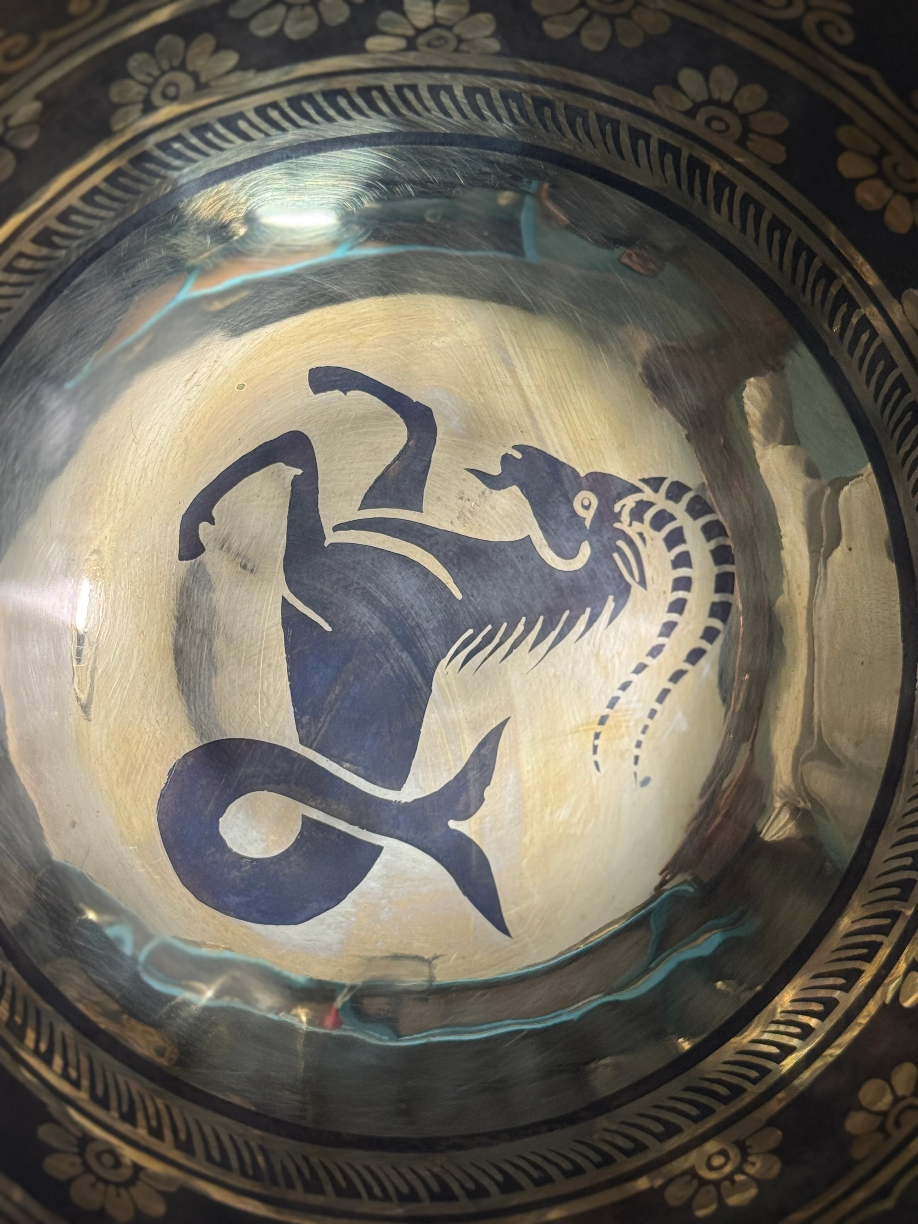 The Capricorn Singing Bowl - 9 inch Large | Handmade In Nepal - Image 9