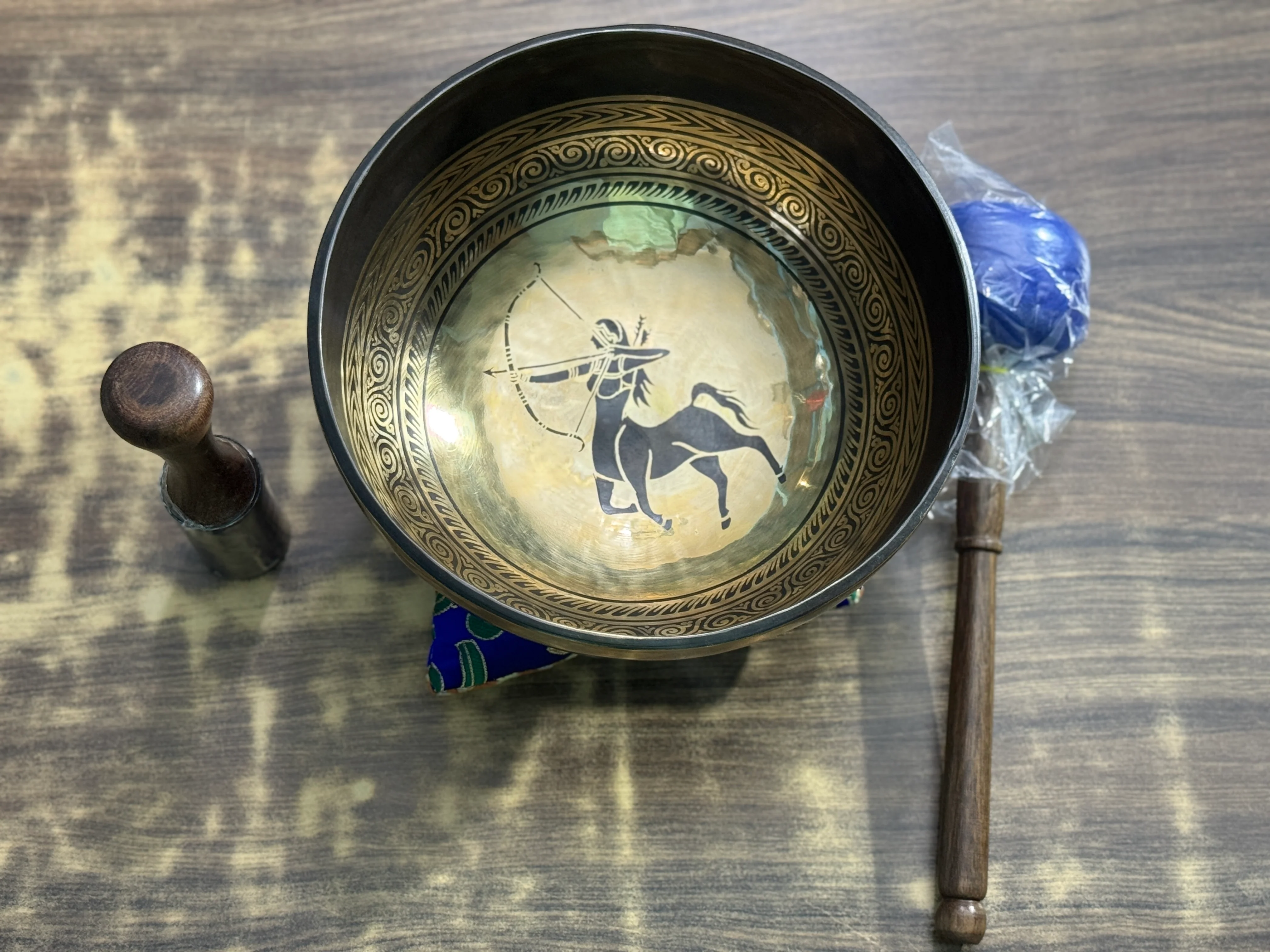 The Sagittarius Singing Bowl - 9 inch Large | Handmade In Nepal - Image 19
